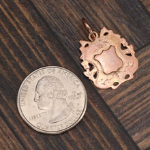 Load image into Gallery viewer, Antique rose gold shield medal