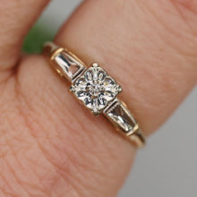 Load image into Gallery viewer, Vintage diamond solitaire in 14k yellow gold