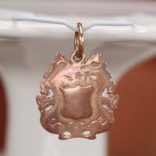 Load image into Gallery viewer, Antique rose gold shield medal