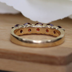 Garnet band in 14k yellow gold by Effy
