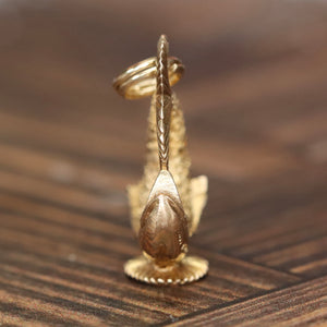 Fabulous vintage fish charm in yellow gold