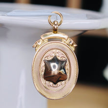 Load image into Gallery viewer, Vintage oval medal in yellow gold
