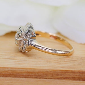 Vintage Diamond pinky ring in 14k yellow and white gold