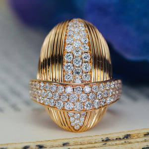 House of Baguettes diamond ring in 18k rose gold