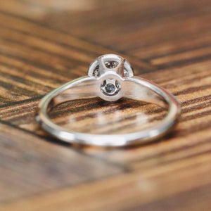 Vintage diamond cluster ring by Jabel in 18k white gold
