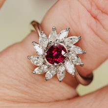 Load image into Gallery viewer, Estate ruby and diamond ring in platinum from Manor Jewels