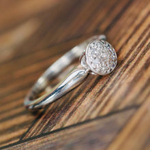 Load image into Gallery viewer, Vintage diamond cluster ring by Jabel in 18k white gold