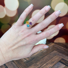 Load image into Gallery viewer, RESERVED: Multi gemstone and diamond ring by Effy in 14k yellow gold