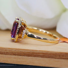Load image into Gallery viewer, Citrine, amethyst, and diamond ring in 14k yellow gold by Effy