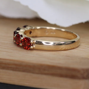 Garnet band in 14k yellow gold by Effy