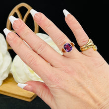 Load image into Gallery viewer, Citrine, amethyst, and diamond ring in 14k yellow gold by Effy