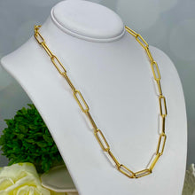 Load image into Gallery viewer, Chunky Paper clip chain in 14k yellow gold