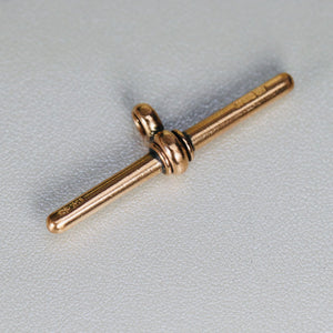Solid rose gold T bar pendant charm