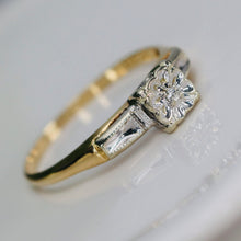 Load image into Gallery viewer, Vintage diamond solitaire in 14k yellow gold