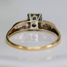 Load image into Gallery viewer, Vintage diamond solitaire in 14k yellow gold