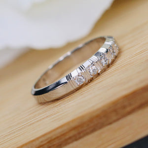 Vintage Platinum diamond band