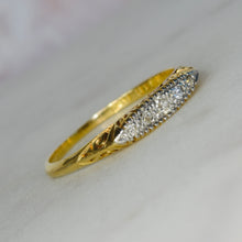 Load image into Gallery viewer, Vintage diamond ring in 18k yellow gold and platinum
