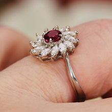 Load image into Gallery viewer, Estate ruby and diamond ring in platinum from Manor Jewels