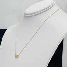 Load image into Gallery viewer, 14k yellow gold mother of pearl and diamond heart necklace by Effy