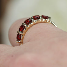Load image into Gallery viewer, Garnet band in 14k yellow gold by Effy