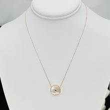 Load image into Gallery viewer, Sapphire and diamond evil eye necklace by Effy in 14k yellow gold
