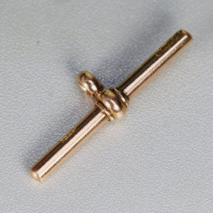Solid rose gold T bar pendant charm