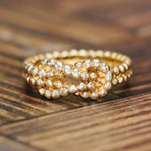 Load image into Gallery viewer, Lovers knot ring in 14k yellow gold