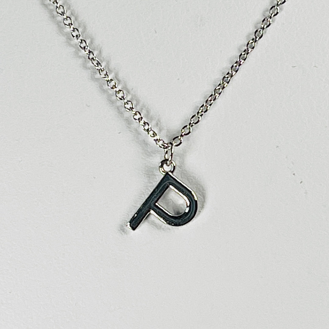 CLEARANCE! Initial P necklace in 14k white gold