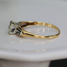 Load image into Gallery viewer, Vintage diamond solitaire in 14k yellow gold