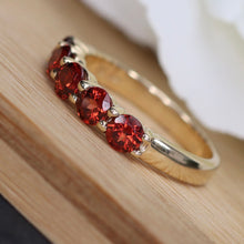 Load image into Gallery viewer, Garnet band in 14k yellow gold by Effy