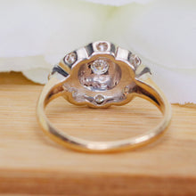 Load image into Gallery viewer, Vintage Diamond pinky ring in 14k yellow and white gold