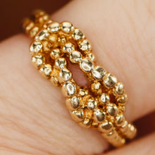 Load image into Gallery viewer, Lovers knot ring in 14k yellow gold