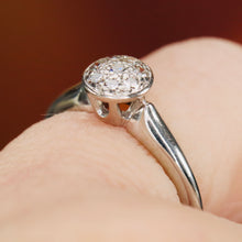 Load image into Gallery viewer, Vintage diamond cluster ring by Jabel in 18k white gold