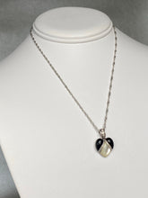 Load image into Gallery viewer, Onyx, mother of pearl and diamond pendant from Kabana