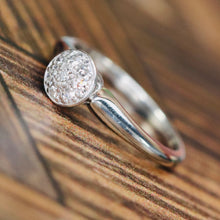 Load image into Gallery viewer, Vintage diamond cluster ring by Jabel in 18k white gold