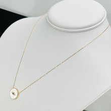 Load image into Gallery viewer, Sapphire and diamond evil eye necklace by Effy in 14k yellow gold