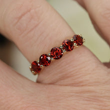 Load image into Gallery viewer, Garnet band in 14k yellow gold by Effy