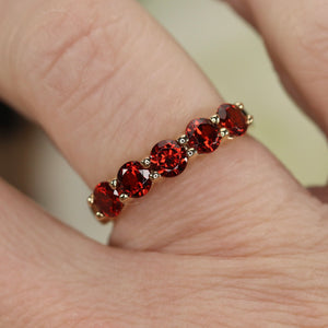 Garnet band in 14k yellow gold by Effy