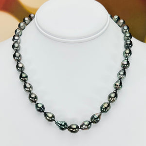 Tahitian baroque pearl strand with 14k white gold clasp