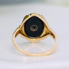 Load image into Gallery viewer, Classic vintage onyx and diamond ring in yellow gold