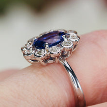 Load image into Gallery viewer, Tanzanite and diamond Ring in 14k white gold by Effy