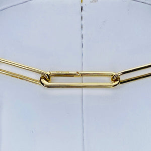 Chunky Paper clip chain in 14k yellow gold