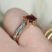 Load image into Gallery viewer, Heavy garnet and diamond ring by Gelin Abaci