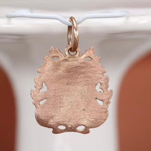 Load image into Gallery viewer, Antique rose gold shield medal