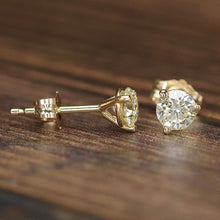 Load image into Gallery viewer, Diamond studs in martini settings in 14k yellow gold